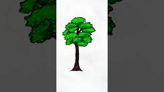 Easy tree drawing❤❤❤#easy #drawing #tree#art
