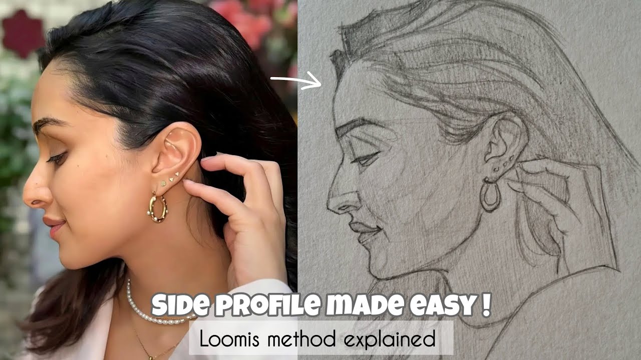 How to Draw a Side Profile Portrait | Loomis Method Step by Step - YouTube
