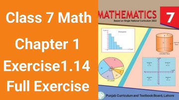 class 7 math exercise 1.14  ||  7th class math || 1.14 exercise math 7 class