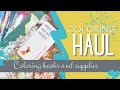 February Coloring Book and Supplies Haul