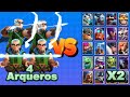 4 ARQUEROS MÁGICOS vs TODAS LS CARTAS X2 | Clash Royale