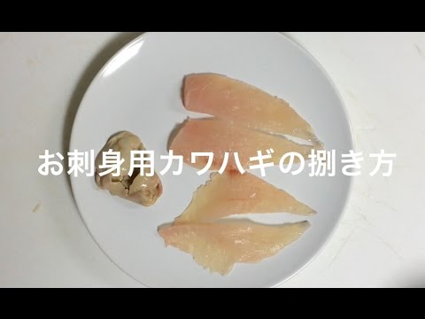 サルでもできる カワハギのさばき方 肝合え 刺身用 高画質hd Youtube