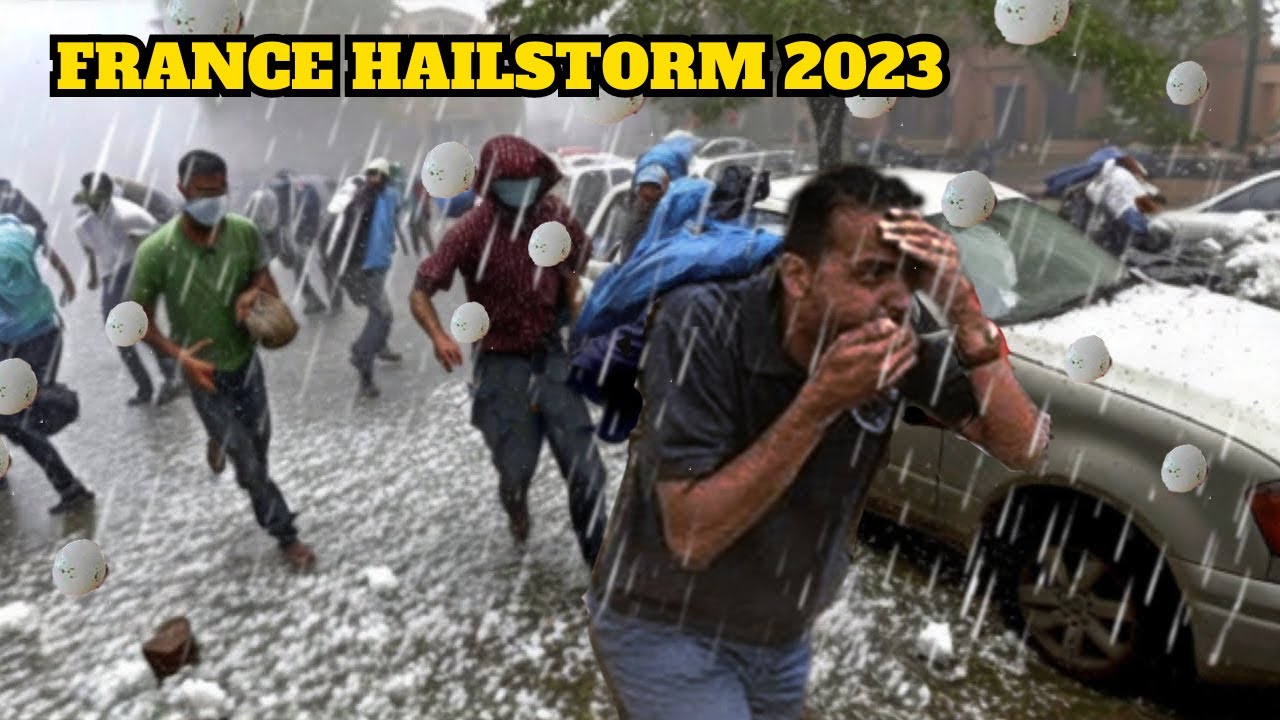 Apocalypse in France! Hailstrom the size of a large rock fell in Paris! City without electricity!