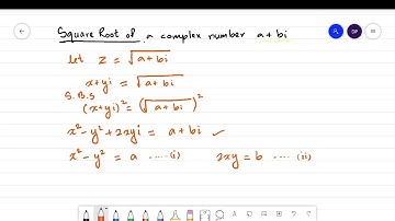 Square root of Complex number (concept)