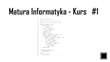 Matura Informatyka | Kurs Maturalny | Algorytmy #1