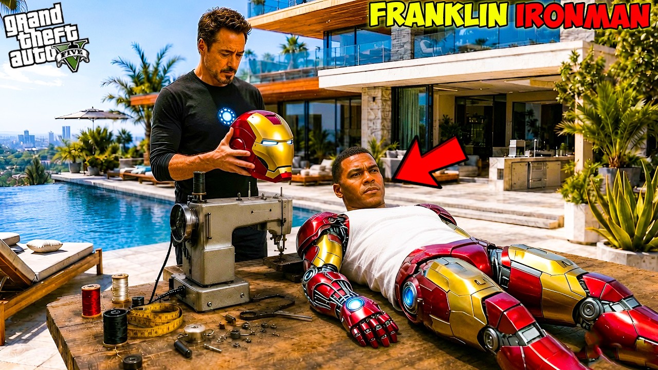 Franklin Become IRONMAN To Save Shinchan & Avengers In GTA 5