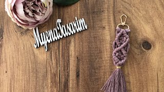 Tam Ölçüleriyle Kolay Makrome Anahtarlık Yapımı -1