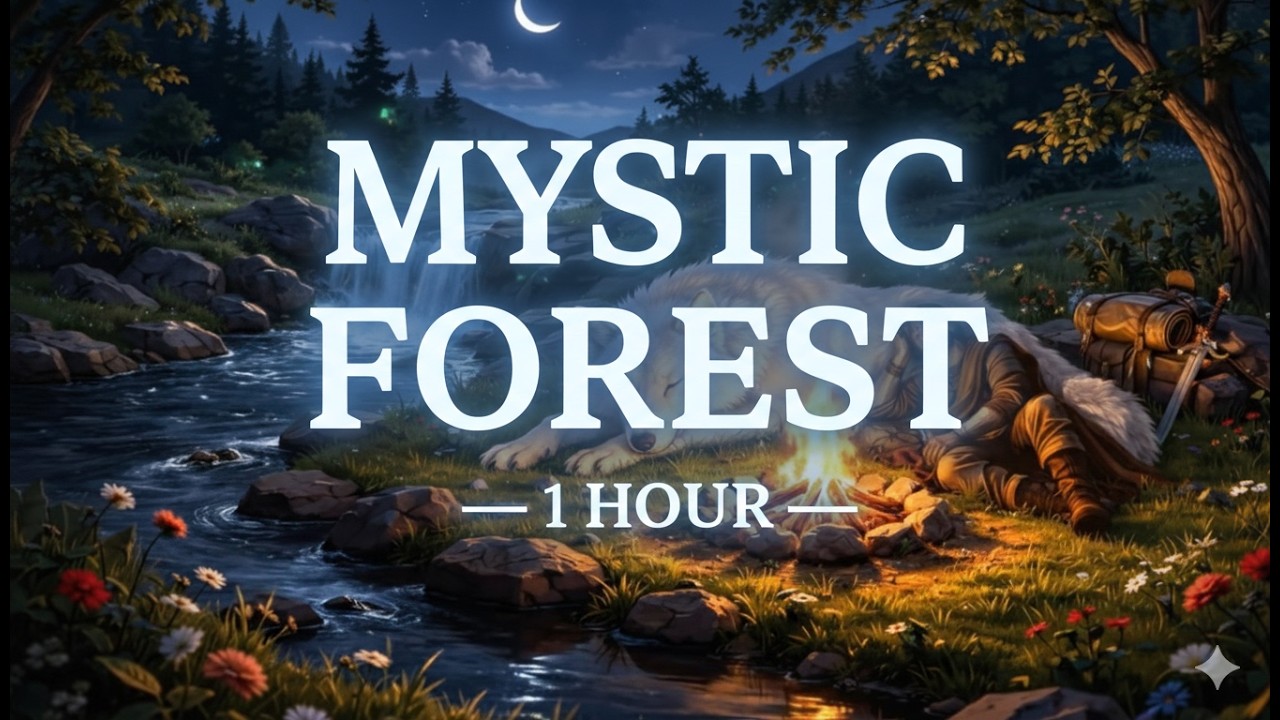 Mystic Forest Night | Deep Water Ambience for Sleep & Relaxation (1 Hour)
