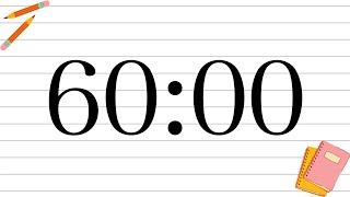 60 Minute School Notebook Timer (Piano Tones at End)
