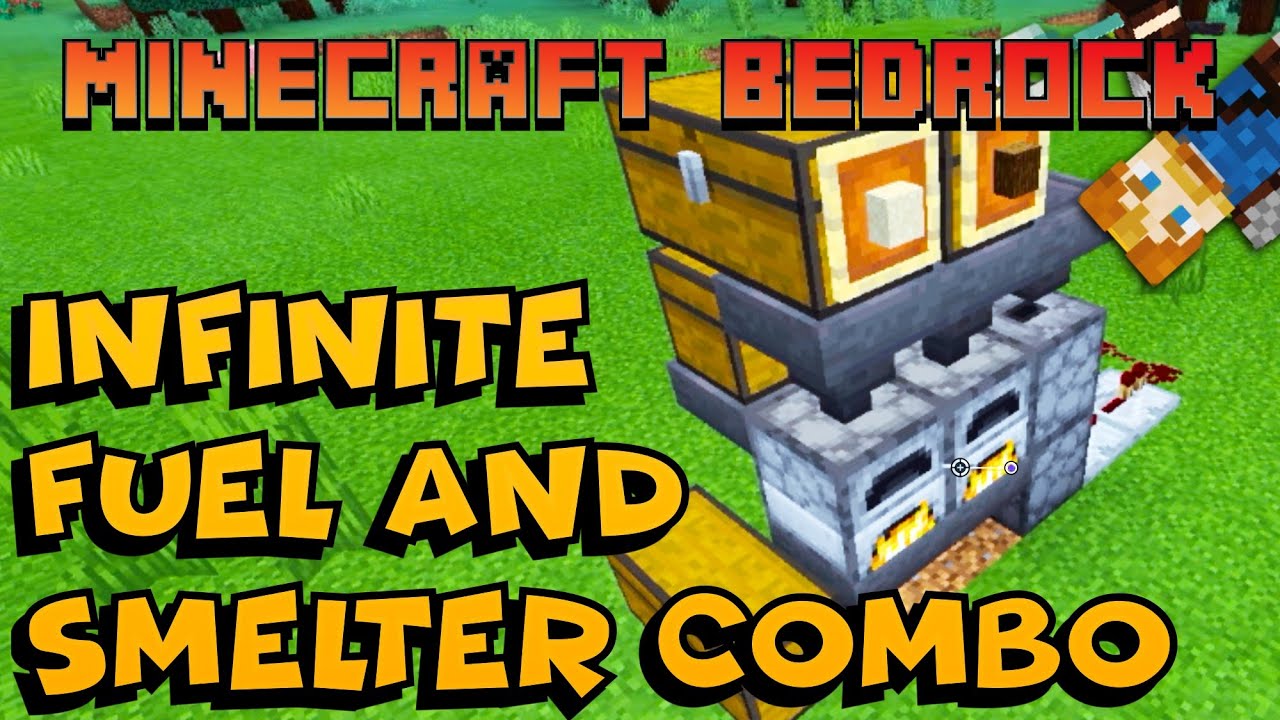 INFINITE Fuel and Smelter Combo!!! - Minecraft Bedrock 1.16 - YouTube