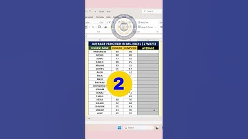 Learn 2 Easy Ways to Use the AVERAGE Function in MS Excel #excel #microexcel #viralvideo #exceltips
