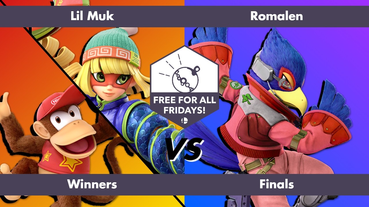 Free for All Fridays 82 Winners Finals: Lil Muk (Min Min, Diddy Kong) vs Romalen (Falco)