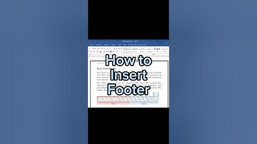 How to Insert Footer like a Pro! #msword #footer