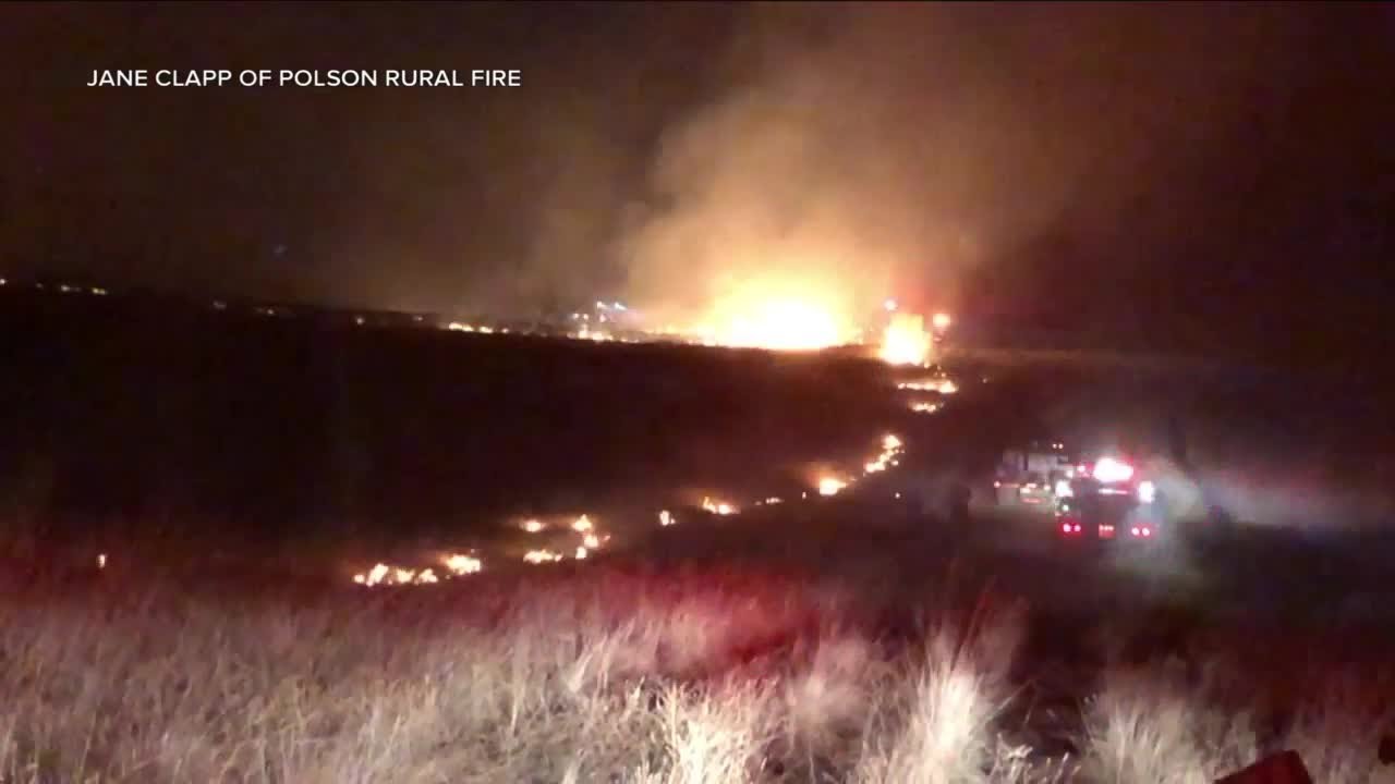 Wildfire burns near Elmo YouTube