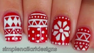 Holiday Sweater Nail Art Tutorial