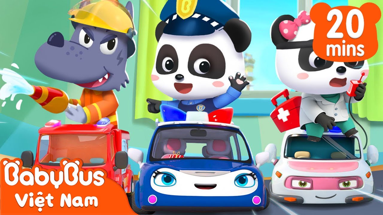 Tô màu cho những đồ chơi | Biệt đội xe cứu hoả | Xe cảnh sát | Nhạc thiếu nhi vui nhộn | BabyBus