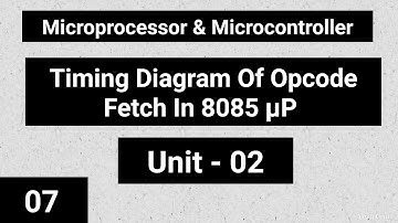 Timing Diagram Of Opcode Fetch | 8085 Microprocessor