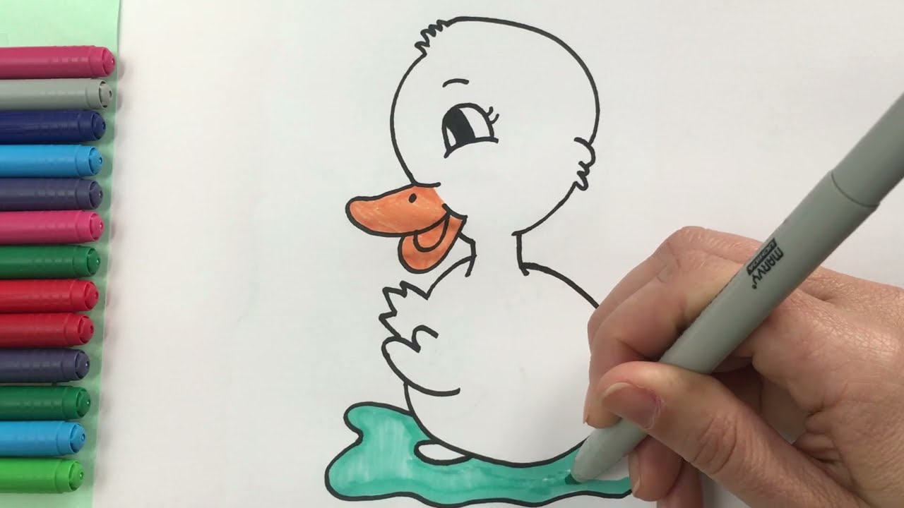 Como Desenhar um Patinho Simples e Fofo - YouTube