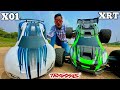 Rc traxxas xo1 vs traxxas speed king xrt monster car fight  chatpat toy tv