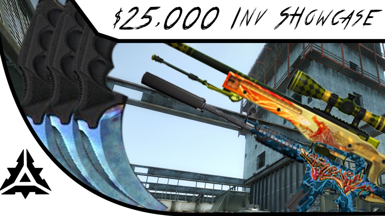 CS GO - $25,000 Inventory Showcase! FOUR Blue Gems, Dragon Lore, & Rare ...