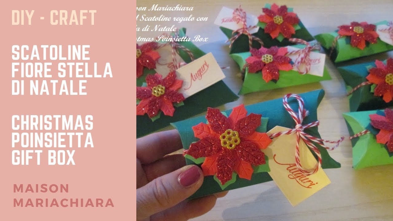 Scatoline Regalo Stella Di Natale Poinsietta Diy Christmas Gift Box With Christmas Flowers