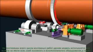 Монтаж вращающейся печи для обжига клинкера(, 2013-12-12T07:03:09.000Z)