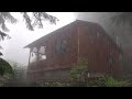 Barulho de Chuva e Trovoadas na Casa de Madeira na Floresta Tropical - Som de Chuva para Dormir