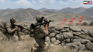 Today! Iranian forces destroyed a convoy of container trucks and trucks carrying military equipment