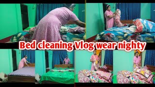 Indian Family Housewife Bed Cleaning Vlog Nighty Vlog Bed Cleaning Day Ginimumma6291