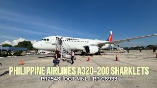 Full Philippine Airlines PR2548 DGT-MNL Boarding Take off Cruise Landing