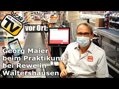 Georg Maier beim Praktikum bei Rewe in Waltershausen