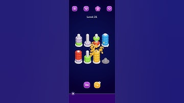 Nut Sort Level 21 Walkthrough | Nuts Sort Level 21