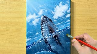 Humpback Whale painting / Acrylic Painting / STEP by STEP #267 / 아크릴화