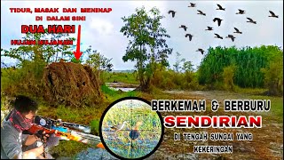 BERKEMAH & BERBURU BELIBIS SENDIRIAN HUJAN-HUJANAN❗ DI DALAM SEMAK MENGINAP DAN MASAK HASIL BURUAN