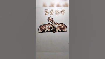 Startup mehndi design with Elephant figure #mehndi #trending #ytshorts #youtubeshorts #shorts