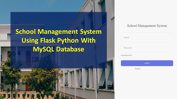 School Management System | Python Flask | My SQL Database