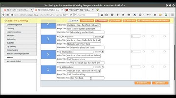 Produkt Video Magento Extension - Backend Demo
