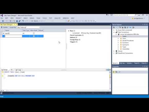 Create SQL Server DB using VS2013