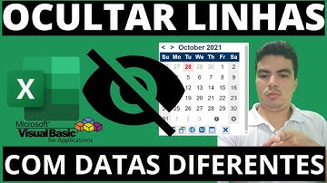 Macro para Ocultar Linhas com datas diferentes da buscada em planilha EXCEL VBA, como ocultar viaVBA
