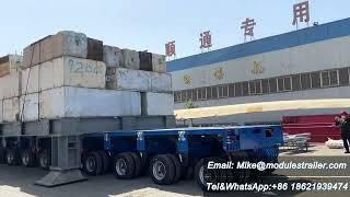 250tons heavy loading test for 10 axle:Gooseneck+2+4+4, fully compatible withGoldhofer THPSL modules