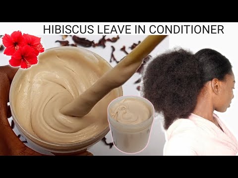 DIY Homemade Hibiscus Moisturizing Leave in Conditioner For Extreme Hair Growth Thickness & Moisture