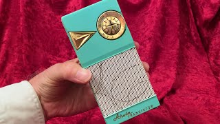 1957 USA-made transistor radio in box! Flintstone Radio Arvin great mid-century modern design