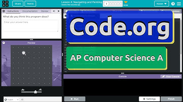 Code.org Lesson 4.1 Navigating and Painting | Tutorial with Answers | Unit 1 Computer Science A