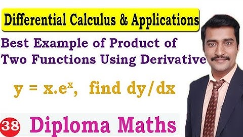 Best Example of Product of Two Functions Using Derivative