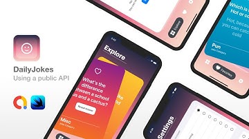 Daily Jokes - SwiftUI Tinder like app | Xcode iOS App Template | Learn to Code | iOS 14 Source Code