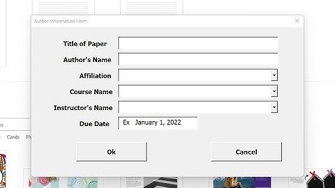 Pt 3: Using a form, bookmarks, and VBA in MS Word to fill a document.