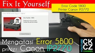 Cara Mengatasi Error Printer Canon IP2770 Lampu Resume Berkedip 3 Kali