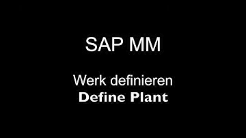 SAP MM - Define Plant