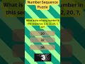 Math riddles in english  number sequence puzzle 