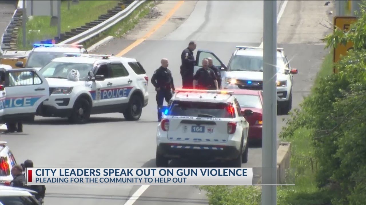 Columbus city leaders speak out on gun violence - YouTube